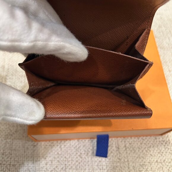 Authentic Louis Vuitton Monogram Porte Monnaie Gousset Coin Purse - Picture 8 of 12